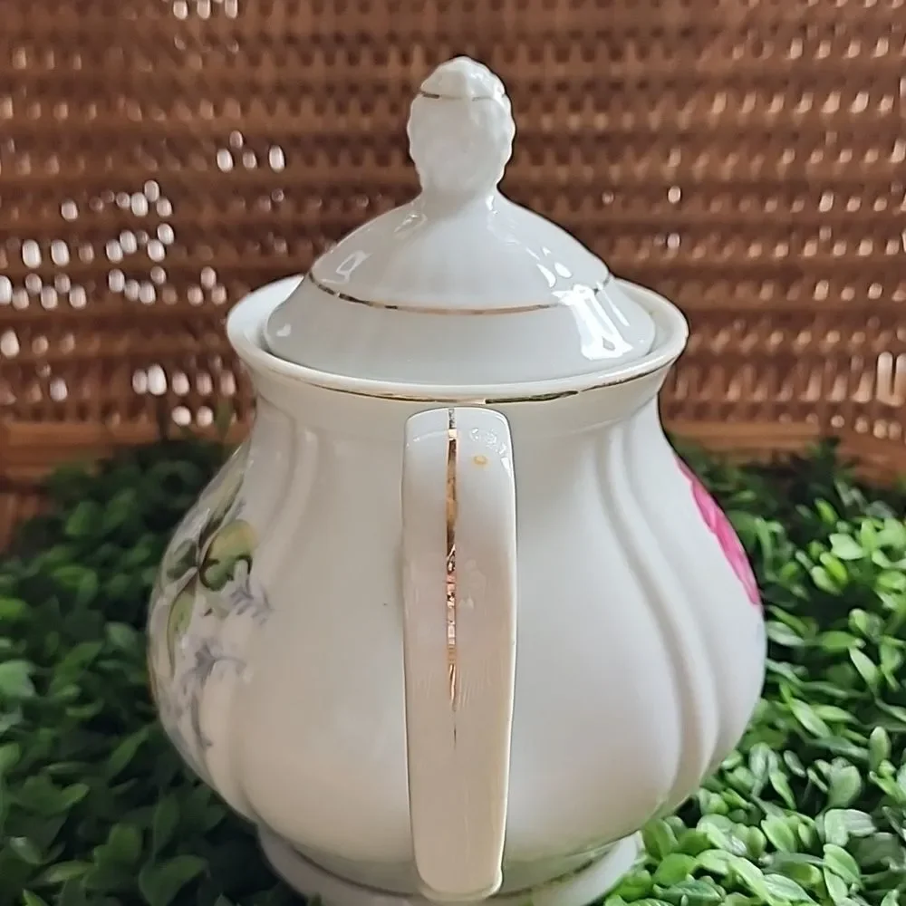Vintage Floral Teapot Vintage Japan